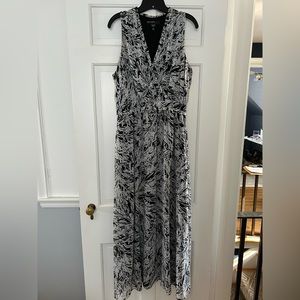 Maggy London Maxi dress black/white size 14 EUC